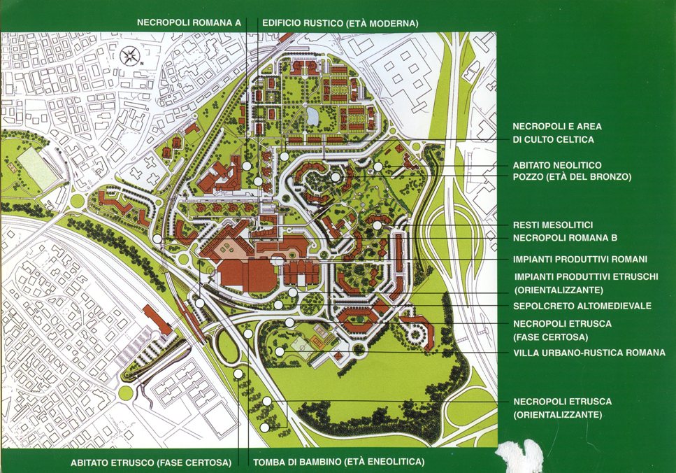 Mappa Siti Archeologici in Meridiana (Galotti)